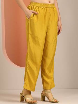 Yellow Ethnic Motifs Floral Embroidered Zari Straight Kurta with Trousers & Dupatta 3