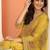Yellow Ethnic Motifs Floral Embroidered Zari Straight Kurta with Trousers & Dupatta