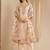 Light Peach Ethnic Motifs Floral Embroidered Zari Straight Kurta with Trousers & Dupatta