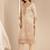 Light Peach Ethnic Motifs Floral Embroidered Zari Straight Kurta with Trousers & Dupatta