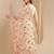 Light Peach Ethnic Motifs Floral Embroidered Zari Straight Kurta with Trousers & Dupatta