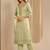 Green Ethnic Motifs Floral Embroidered Zari Straight Kurta with Trousers & Dupatta