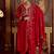 Women Floral Embroidered Empire Kurta with Trousers & With Dupatta