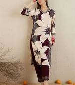 Women Floral Printed Regular Sequinned Kurta with Palazzos