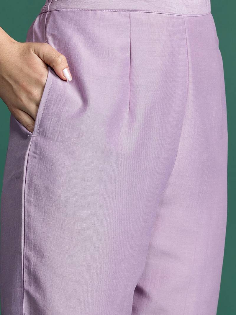 Ethnic Motifs Embroidered Kurta with Trousers & With Dupatta