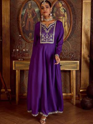 Ethnic Motifs Embroidered Sequinned Kurta with Trousers & Dupatta 6