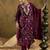 Ethnic Floral Embroidered Thread Work Detail Regular Slevees Round Neck Kurta Set