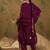 Ethnic Floral Embroidered Thread Work Detail Regular Slevees Round Neck Kurta Set
