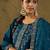 Floral Embroidered Zari Work Regular Sleeves Round Neck Silk Blend Kurta Set