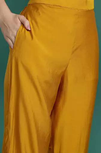 Women Ethnic Motifs Embroidered Gotta Patti Kurta with Trousers & Dupatta