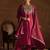 Ethnic Motifs Embroidered Notched Neck Straight Kurta with Trousers & Dupatta