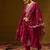 Ethnic Motifs Embroidered Gotta Patti Straight Kurta With Trousers & Dupatta