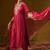 Ethnic Motifs Embroidered Thread Work Liva Straight Kurta With Trousers & Dupatta