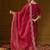 Ethnic Motifs Embroidered Thread Work Liva Straight Kurta With Trousers & Dupatta