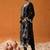 Floral Embroidered Straight Thread Work Kurta with Trousers & Dupatta