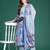 Floral Printed Pure Cotton Kurta With Trousers & Dupatta