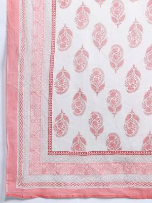Ethnic Motifs Printed Angrakha Pure Cotton Kurta With Trousers & Dupatta 5