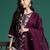 Floral Embroidered Sequinned Kurta With Trousers & Dupatta