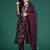 Floral Embroidered Sequinned Kurta With Trousers & Dupatta