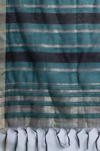 Yoke Design Zari Pure Cotton Kurta With Trousers & Dupatta