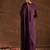 Burgundy Ethnic Motifs Zari Embroidered Kurta with Trousers & Dupatta