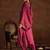 Red Floral Embroidered Regular Kurta with Trousers & Dupatta
