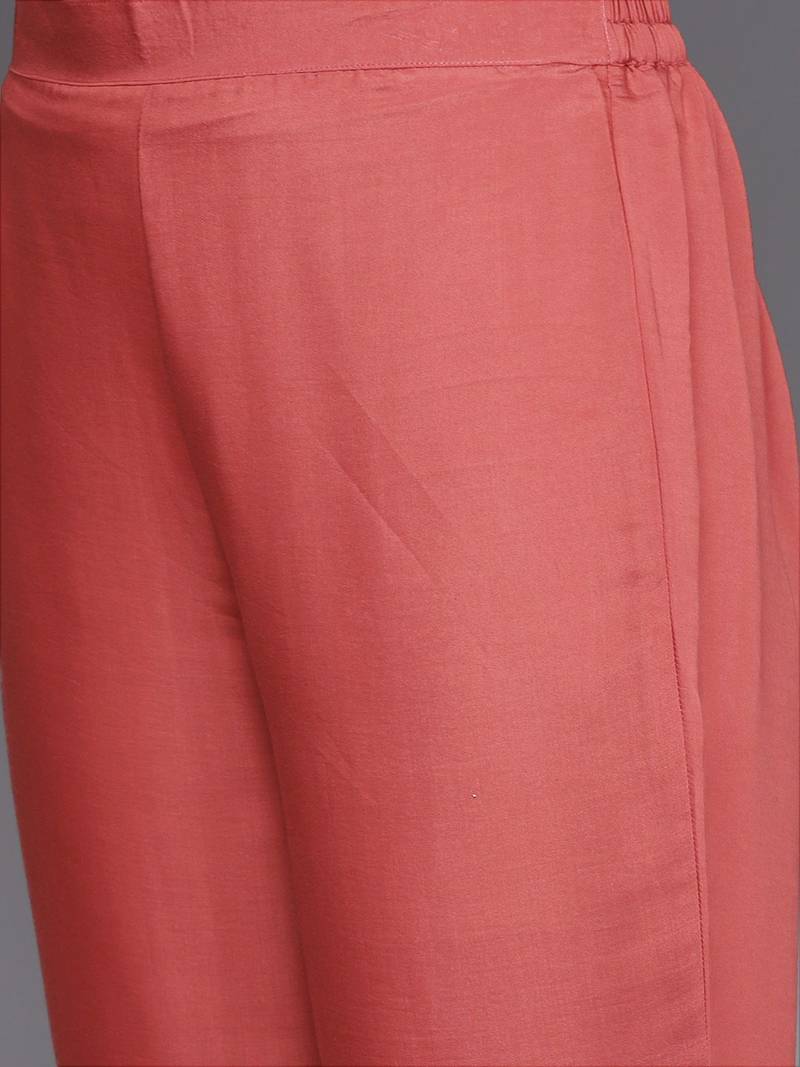 Floral Embroidered Regular Sequinned Kurta With Trousers & Dupatta