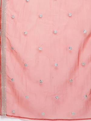 Floral Embroidered Regular Sequinned Kurta With Trousers & Dupatta 5