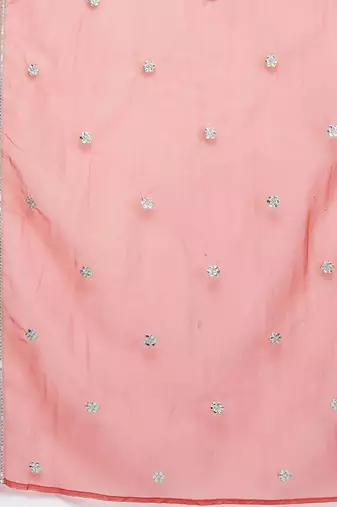 Floral Embroidered Regular Sequinned Kurta With Trousers & Dupatta