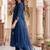 Women Ethnic Motifs Embroidered Pleated Thread Work Kurta with Trousers & With Dupatta