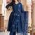 Women Ethnic Motifs Embroidered Pleated Thread Work Kurta with Trousers & With Dupatta