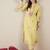 Women Floral Embroidered Cotton Kurta with Trousers