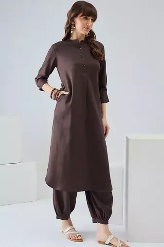 Women Regular Pure Cotton Kurta with Harem Pants