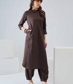 Women Regular Pure Cotton Kurta with Harem Pants