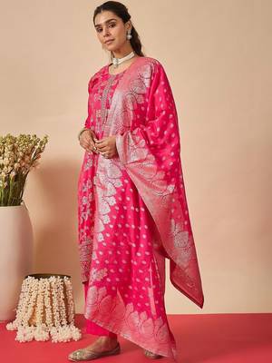 Women Ethnic Motifs Regular Kurta with Trousers & With Dupatta 2