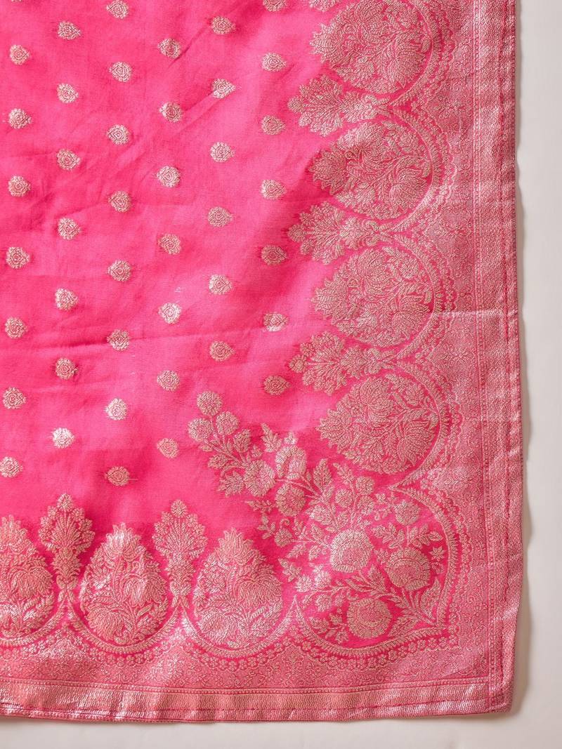 Women Ethnic Motifs Regular Kurta with Trousers & With Dupatta