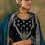 Floral Zari Embroidered Velvet Straight Kurta with Trouser & Dupatta
