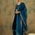 Floral Zari Embroidered Velvet Straight Kurta with Trouser & Dupatta