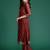 Ethnic Motifs Embroidered Thread Work Chanderi Silk Kurta With Trousers & Dupatta