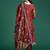 Ethnic Motifs Embroidered Thread Work Chanderi Silk Kurta With Trousers & Dupatta