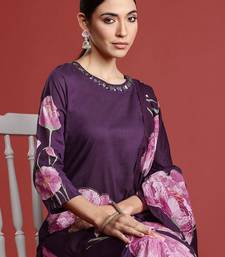 Women Floral Printed Pure Cotton Kurta with Trousers & With Dupatta