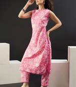 Women Floral Printed Regular Pure Cotton Kurta with Trousers