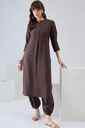Women Regular Pure Cotton Kurta with Harem Pants