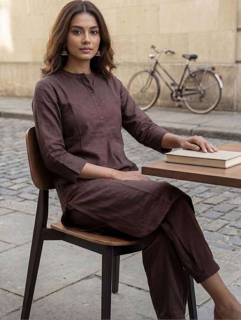 Women Regular Pure Cotton Kurta with Salwar