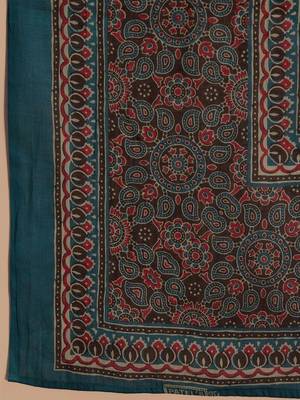 Floral Printed Empire Pure Cotton A-Line Kurta with Trousers & Dupatta 4