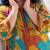 Plus Size Mustard Printed Straight Kurta Trousers Set