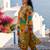 Plus Size Mustard Printed Straight Kurta Trousers Set