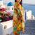 Plus Size Mustard Printed Straight Kurta Trousers Set