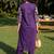 Women Embroidered Pleated Thread Work Pure Cotton Kurta with Trousers