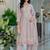 Adults-Women Woven Design Embroidered Anarkali Kurta with Trousers & Dupatta